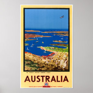 Australien Vintage Travel Poster wiederhergestellt