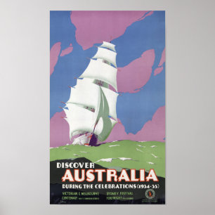 Australien Vintage Travel Poster wiederhergestellt