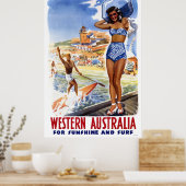 Australien Vintage Travel Poster wiederhergestellt (Küche)