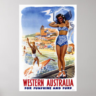 Australien Vintage Travel Poster wiederhergestellt