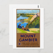 Australien Vintage Travel Poster wiederhergestellt Postkarte (Vorne/Hinten)