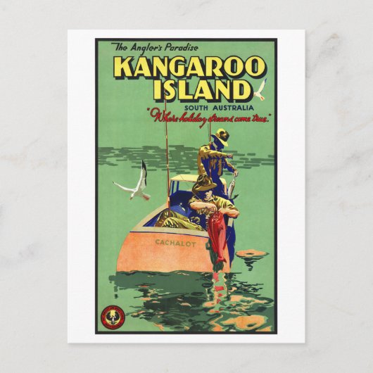 Australien Vintage Travel Poster wiederhergestellt Postkarte (Vorderseite)