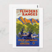 Australien Vintage Travel Poster wiederhergestellt Postkarte (Vorne/Hinten)