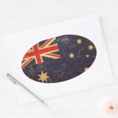 Australien - Vintages Branddesign Ovaler Aufkleber (Umschlag)