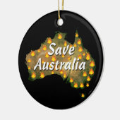 Australien vom Bushfire Desaster gerettet Keramik Ornament (Links)