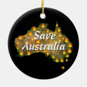 Australien vom Bushfire Desaster gerettet Keramik Ornament (Hinten)