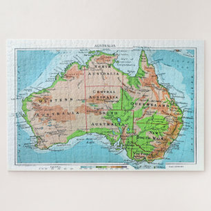 Australien von Alt. Eine restaurierte Karte. Puzzle