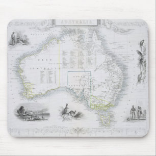 Australien, von einer Reihe Weltkarten Mousepad