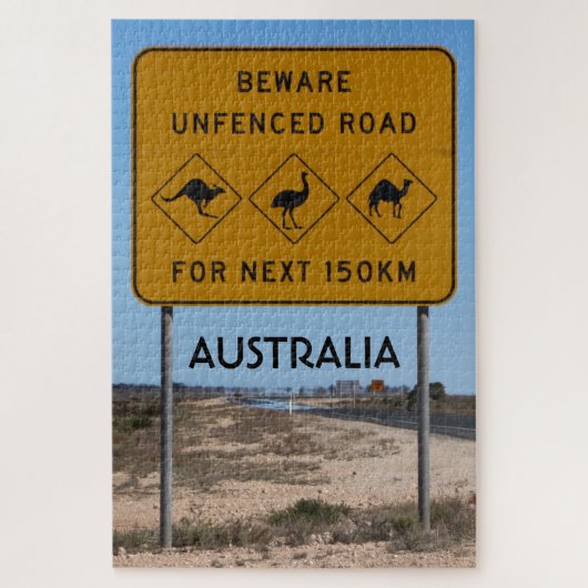 Australien: Vorsicht vor unzähligen Straßenschilde Puzzle (Vertikal)