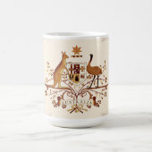 Australien Wappen Braun Tönung Kaffeetasse (Mittel)