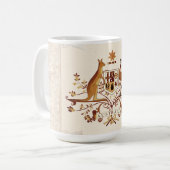 Australien Wappen Braun Tönung Kaffeetasse (Vorderseite Links)