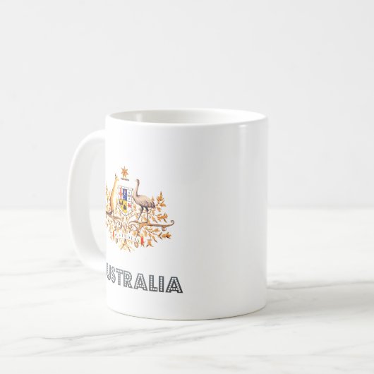 Australien-Wappen Kaffeetasse (Vorderseite Links)