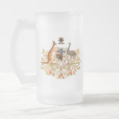 Australien-Wappen Mattglas Bierglas (Links)