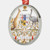 Australien-Wappen Silbernes Ornament (Links)