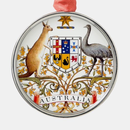 Australien-Wappen Silbernes Ornament (Vorne)