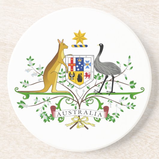 Australien-Wappen Untersetzer (Vorne)