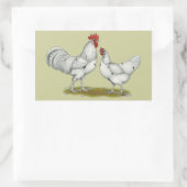 Australien White Chickens Rechteckiger Aufkleber (Tasche)