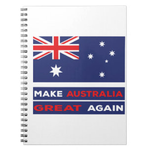 Australien wieder groß machen notizblock
