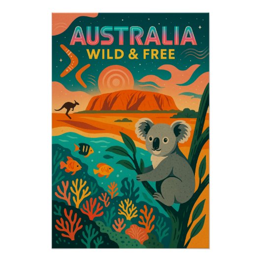 Australien - Wild & Free 2025 Poster (Vorderseite)