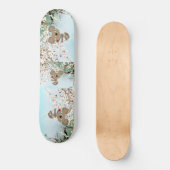 Australien Wild Koala Bear erforscht Kirschblüte Skateboard (Vorderseite)
