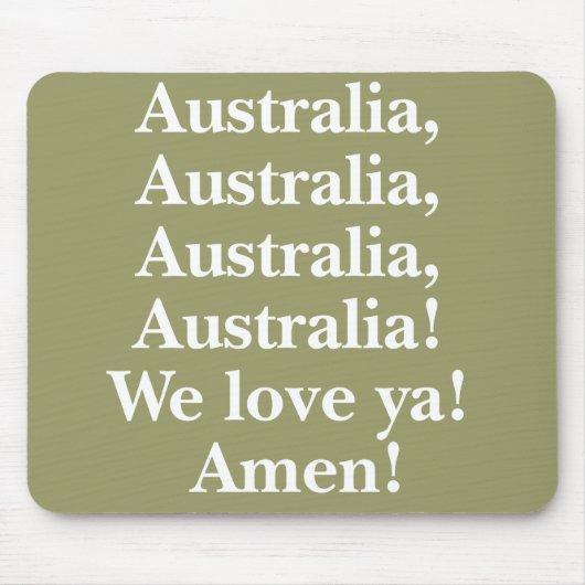 Australien wir Liebe Sie Mousepad (Vorne)