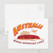 Australien Wo das Abenteuer lebt! Postkarte (Vorne/Hinten)