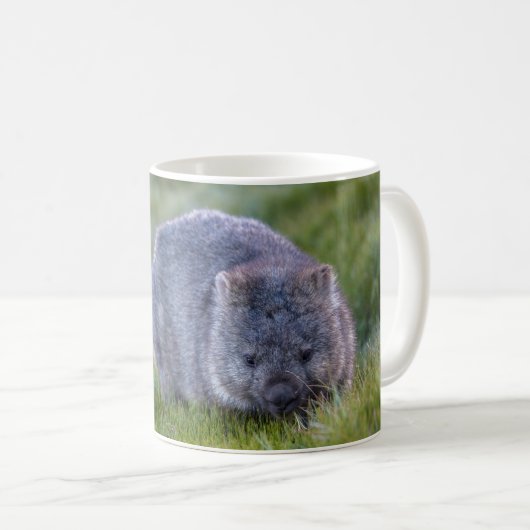 Australien Wombat Niedliches Personalisiertes Foto Kaffeetasse (VorderseiteRechts)