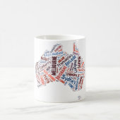 Australien Word Art Kaffeetasse (Mittel)