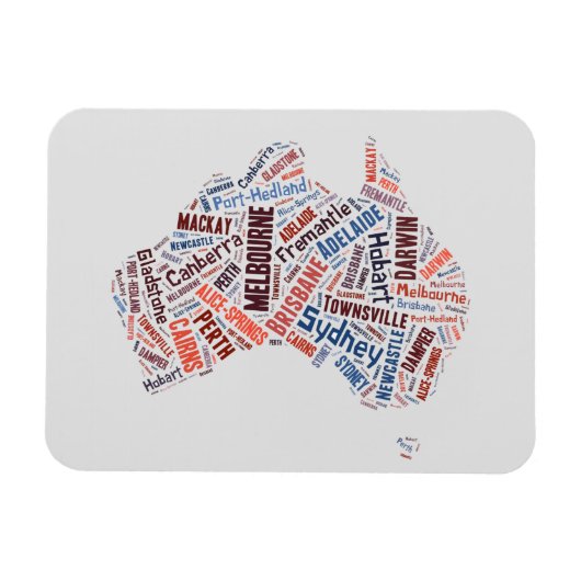 Australien Word Art Magnet (Horizontal)