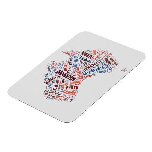 Australien Word Art Magnet (Linke Seite)