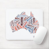 Australien Word Art Mousepad (Mit Mouse)