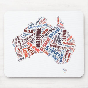 Australien Word Art Mousepad