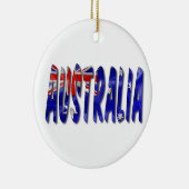 Australien Word mit Flaggentextur Keramik Ornament (Rechts)