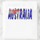 Australien Word mit Flaggentextur Rechteckiger Aufkleber (Tasche)
