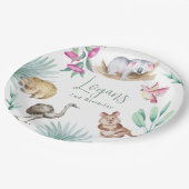 Australien Zoo Animal Birthday Pappteller (Schrägansicht)