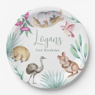 Australien Zoo Animal Birthday Pappteller