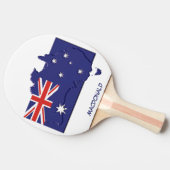 AUSTRALIENFLAG UND MAP Personalisiert Tischtennis Schläger (Seitenansicht)