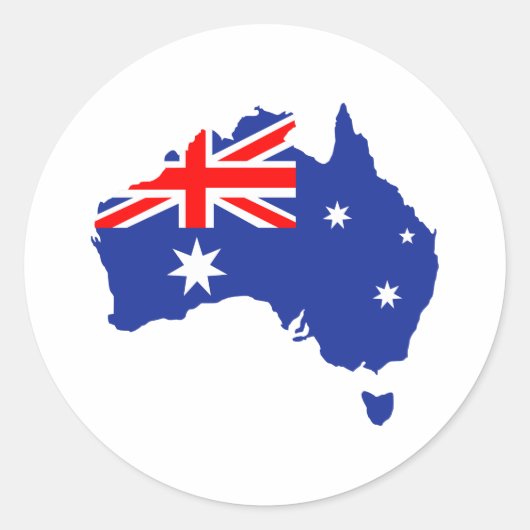 Australienflagge Runder Aufkleber (Vorderseite)