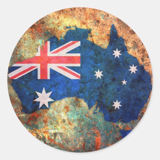 Australienflagge Runder Aufkleber (Vorderseite)