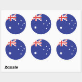 Australienflagge Runder Aufkleber (Blatt)