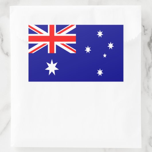 Australienische Flagge Rechteckkleber Rechteckiger Aufkleber (Tasche)