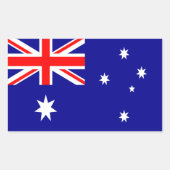 Australienische Flagge Rechteckkleber Rechteckiger Aufkleber (Vorderseite)