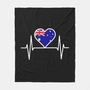 Australienisches Flaggen-Heartbeat Fleecedecke