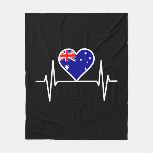 Australienisches Flaggen-Heartbeat Fleecedecke (Vorderseite)