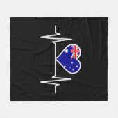 Australienisches Flaggen-Heartbeat Fleecedecke (Vorderseite (Horizontal))