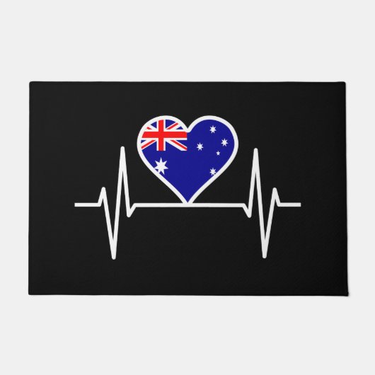 Australienisches Flaggen-Heartbeat Fußmatte (Vorderseite)
