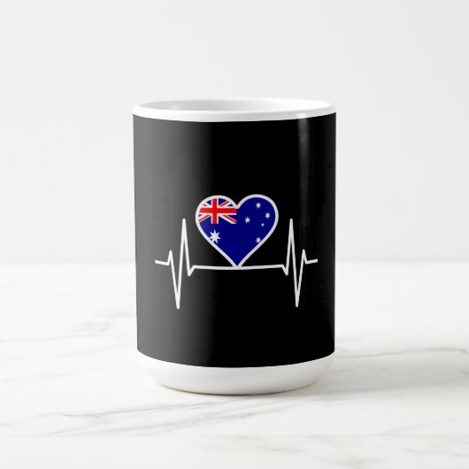 Australienisches Flaggen-Heartbeat Kaffeetasse (Mittel)