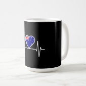 Australienisches Flaggen-Heartbeat Kaffeetasse (VorderseiteRechts)