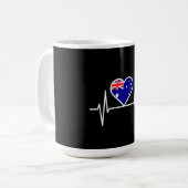 Australienisches Flaggen-Heartbeat Kaffeetasse (Vorderseite Links)