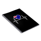 Australienisches Flaggen-Heartbeat Notizblock (Rechte Seite)